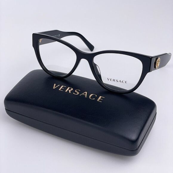 NEW Versace VE3281BA GB1 Black Cat Eye Women Eyeglasses - Picture 1 of 9